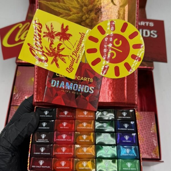 Clean Carts wholesale 2g 100 CT LIQUID LIVE RESIN DIAMONDS